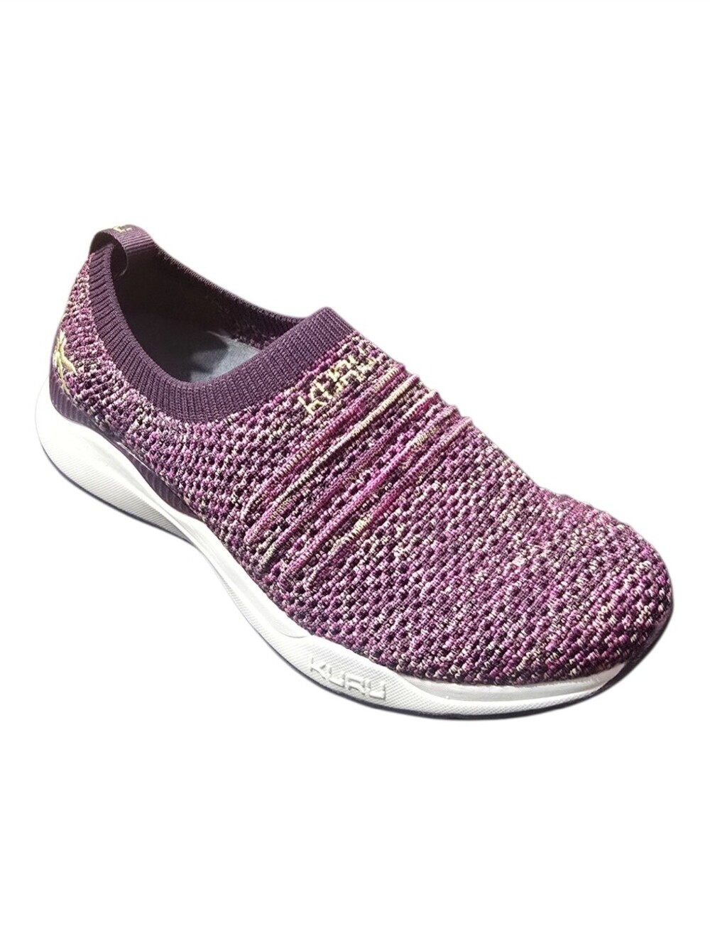 KURU Stride NovaKnit Orthotic Slip-On Sneakers - Plumpurple Confetti (Size 7M)